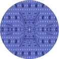thumbnail image 1 of Ahgly Company Indoor Round Patterned Sky Blue Dress Blue Area Rugs, 5' Round, 1 of 6