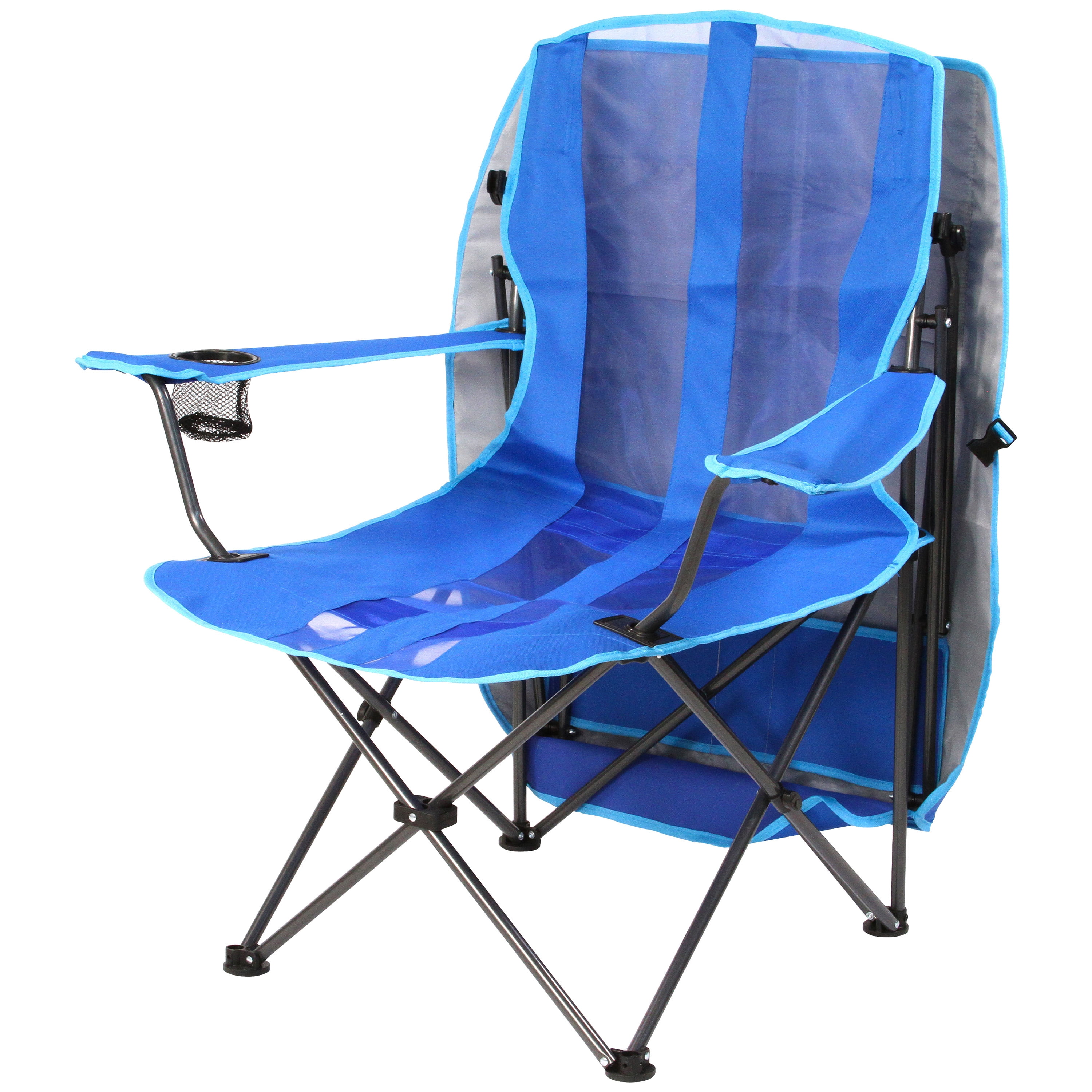 kelsyus original canopy folding arm chair in royal blue