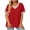 A-Red, variant on Plus Size Blouses for Curvy Women Short Sleeve V Neck Shirt Criss Cross Front Top Color Block Clothes Black