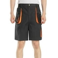 thumbnail image 2 of Kakii Men's Contrast Color Work Shorts, Durable Construction Carpenter Shorts with Multiple Button Pockets, EU Size Utility Shorts, 2 of 7