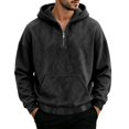 thumbnail image 4 of Frnrwgo Men's Hoodie Half Zip Loose Fit Warm Long Sleeve Hooded Casual Fall Winter Top, 4 of 6