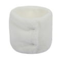thumbnail image 2 of Winter Furry Plush Neck Warmer Solid Color Windproof Buttons Circle Loop Scarf Neckerchief winter gloves White, 2 of 4