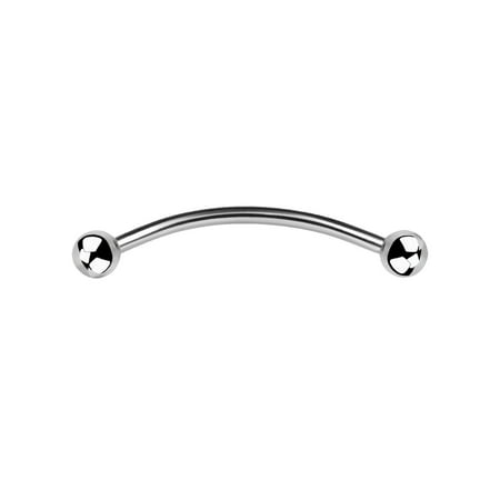 Curved barbell surgical steel 16G for snake bite tongue rings and more Walmart