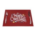thumbnail image 1 of XMXT 1 Pcs Woven Placemats, Christmas Digital Prints Stain Resistant Anti-Skid Placemat for Kitchen Table, 12 x 18 inches, 1 of 6