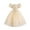 #077-Beige, variant on Favoffer Princess Sparkle Tulle Dress Flower Girls Pearl Sequined Dresses Cold Shoulder Long A Line Wedding Party Ball Gown