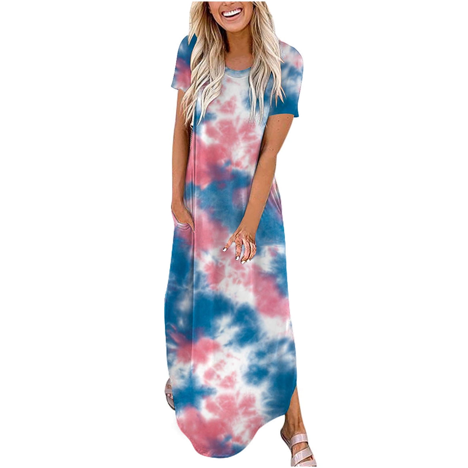 Maxi Dress Tie Dye Summer Dresses for 