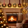 thumbnail image 2 of Guvpev Christmas Mini Wreaths, Set of 2/3/4/6/8/10/12 Small Artificial Pine Cabinet Rings with Bows and Berries, Holiday Door and Window Decor, Hanging Indoor Outdoor Decorations, 2 of 14