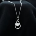 thumbnail image 3 of Rosec Jewels Elegant Infinity Pendant Necklace with Moissanite for Women - D Color VS1 Clarity, 925 Sterling Silver, 3 of 7