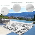 thumbnail image 3 of Black Gray Fruit Outdoor Rug 4x6 Ft - Reversible Patio Rug Outdoor Camping Rugs, Vintage Plant Nature Botanical Flower Washable Indoor Outdoor Area Rugs, Non-Slip Outdoor Carpet Runner for Deck/Porch, 3 of 8