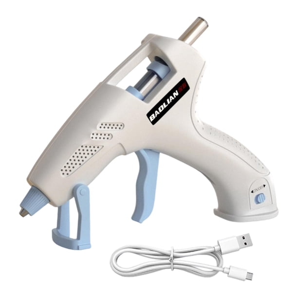 Máquina de pegamento termofusible inalámbrica, recargable, ideal para el Día de la Madre, para manualidades y regalos escolares. Blanco
