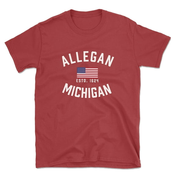 Allegan Michigan Patriot Men's Cotton T-Shirt