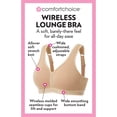 thumbnail image 4 of Comfort Choice Women's Plus Size Wireless Back-Close Lounge Bra, 4 of 6