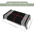 thumbnail image 2 of Red Black And White Tartan Plaid Rectangular Tablecloth 60"x120" with Lace Edge, Washable Durable Table Cover for Dining, Indoor Outdoor Home Restaurant Decor, 2 of 5