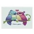 thumbnail image 1 of Animal Cutting Board, Parrot Couple on the Branch with Heart Deep Intimate Mutual Feelings Art, Decorative Tempered Glass Cutting and Serving Board, Large Size, Pink Teal White, by Ambesonne, 1 of 1