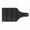 thumbnail image 1 of Lemur Cutting Board, Exotic Tiger Leopard Madagascar Monkey Chains Abstract Repeating Pattern, Decorative Tempered Glass Cutting and Serving Board, in 3 Sizes, by Ambesonne, 1 of 2