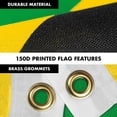 thumbnail image 4 of G128 Combo Pack: 6 Feet Tangle Free Spinning Flagpole (Black) Jamaica Jamaican Flag 3x5 ft Printed 150D Brass Grommets (Flag Included) Aluminum Flag Pole, 4 of 9