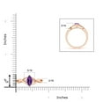 thumbnail image 4 of ANGARA Natural 0.5 Ct. Amethyst with Diamond Infinity Ring in 14K Rose Gold for Women (Ring Size: 10.5), 4 of 8