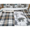 thumbnail image 2 of Rustic Farmhouse Comforter Set,Deer Antlers Bear Paws Plaids Patchwork Bedding Set Adults Room Decor,Pine Trees Arrows Down Comforter,Xmas Duvet Insert, 2 of 6