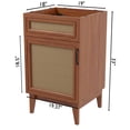 thumbnail image 5 of JONATHAN Y Javer 20 in. W x 18 in. D x 33 in. H, Rattan 2-Shelf, Bath Vanity Cabinet ONLY, Walnut, VAN1008B, 5 of 7