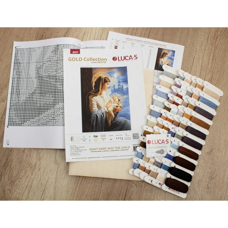 Luca-S Saint Mary & the Child Counted Cross-Stitch Kit