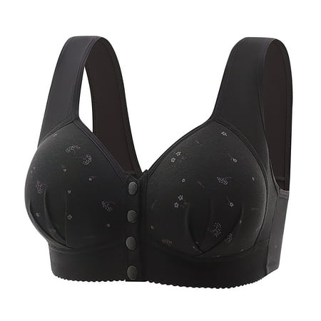 Padded Sports Bras for Women Push up Seamless Bra Feature V-Neck Molded Bra Style W-601 Hook and Eye Closure Comfy Bras Black 3XL