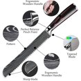 thumbnail image 2 of Cuchillo para pan MDHAND de 20 cm, de acero inoxidable de alto carbono y damasco con acabado láser, mango ergonómico de madera de pakkawood, cortador para rebanar pasteles., 2 of 7