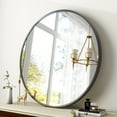 thumbnail image 6 of GLSLAND Wall mirror Bathroom Mirror 30" Round Wall Mounted High-class Mirror for Vanity, Black, 6 of 11
