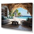 thumbnail image 2 of Designart "Rocky Archways Rocky Beach painting IV" Nautical & Beach Wall Decor, 2 of 5