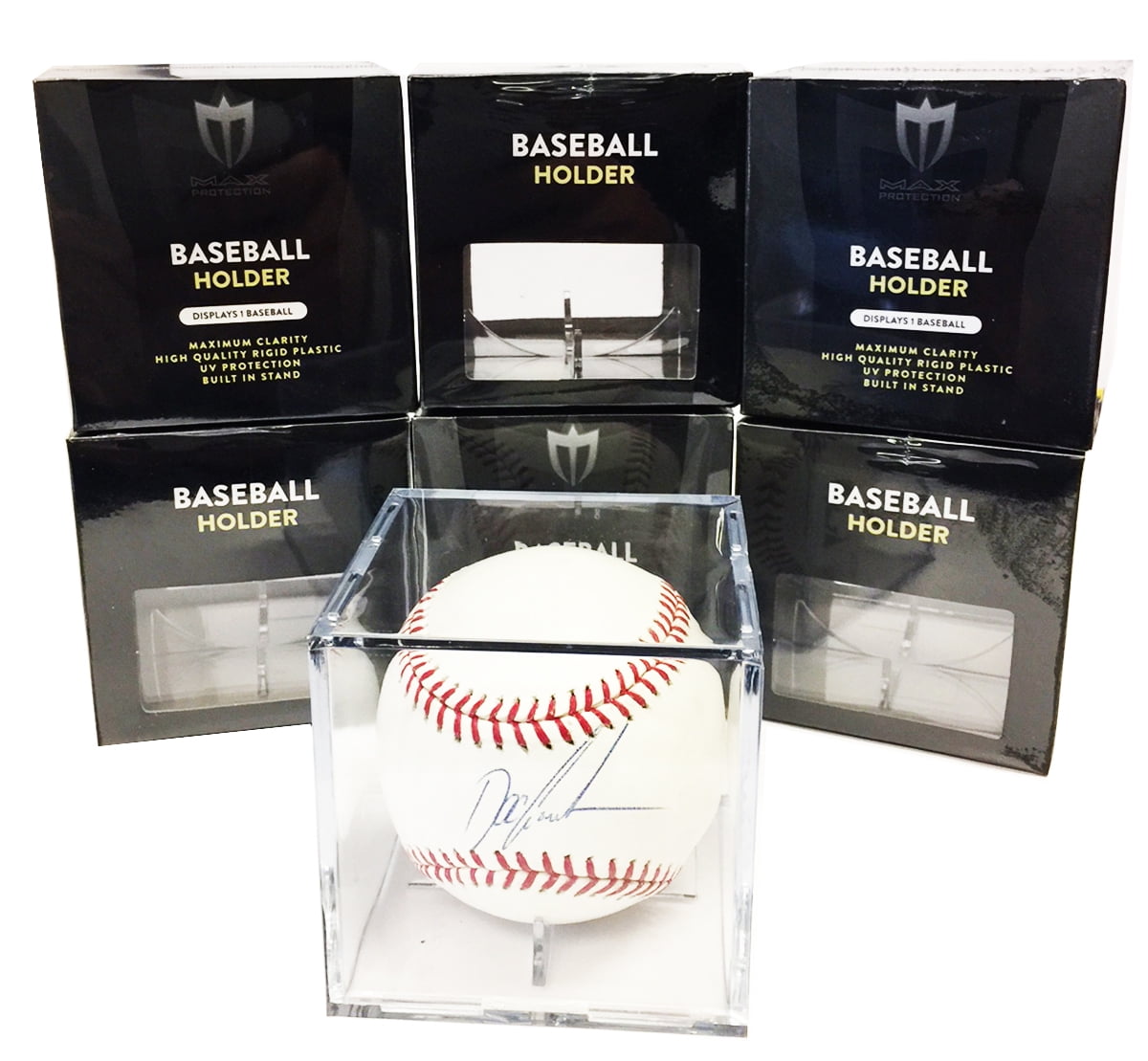 6 Ultra Pro UV Baseball Cube Holder with stand Display New Ball Cubes 