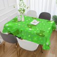thumbnail image 5 of Coolnut St Patrick's Day Clover Tablecloth, Waterproof Washable Polyester Square Table Cover, Durable Tablecloth for Kitchen Dining Table Party Decor, 60"X 90", 5 of 7