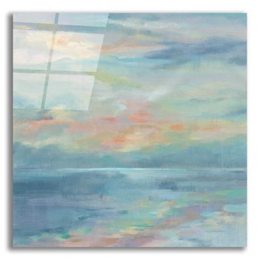 Epic Art 'June Morning by the Sea' by Silvia Vassileva, Acrylic Glass Wall Art, 12"x12"