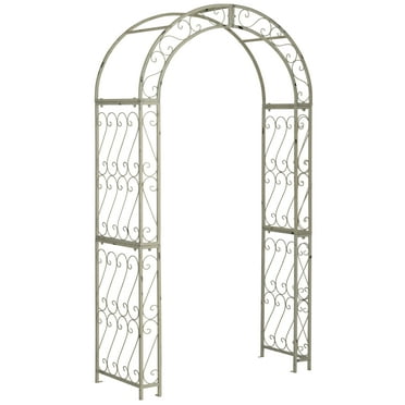 Plow & Hearth Metal Arched Garden Arbor with Tree of Life Design ...