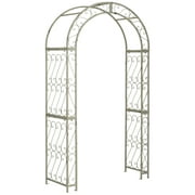 Safavieh Outdoor Living Pagan Victorian Scroll Iron Arch Antique White