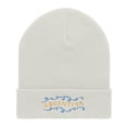 thumbnail image 5 of Argentina Embellishment Embroidered 12 Inch Long Knitted Beanie - White OSFM, 5 of 5