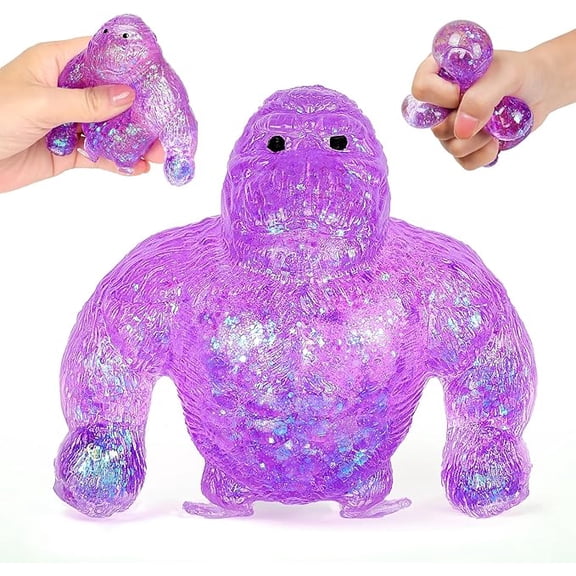 Monkey Squishy Toys Squeeze Malt Sugar Stress Ball Squishy Monkey Fidgets Monkey Toys Sensory Squishy Miniatures Novelty Toy Stress Relief Gifts for Adults Kids Autism ADHD Sensory Fidget Toys