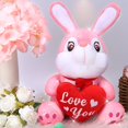 thumbnail image 3 of 13 Inches Valentine‘s Day Plush Rabbit Toy with Lights and Voice  Valentines Day Gift for Kids Adults, 3 of 6