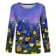 thumbnail image 4 of Tops Para Mujer Blusa Casual Elegante Camisas de Manga Larga Otoño Estampado de Flores de Moda Camiseta de Cuello Redondo Top Pullover Odeerbi ODB171146, 4 of 5
