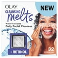 thumbnail image 1 of Olay Cleansing Melts + Hyaluronic Face Cleanser, 32ct, Water-Activated Face Wash Cleans, Tones, and Refreshes Skin, 1 of 12