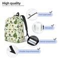 thumbnail image 3 of Rateoe Green Avocado Pattern Durable Canvas Backpack for Men & Women – Stylish & Lightweight – Adjustable Straps, Multiple Pockets – Fits 15-17 Inch LaptopsMedium, 3 of 5