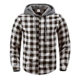 thumbnail image 4 of Camisas de Manga Larga Casual con Capucha a Damazos Personalizado Cuarto Cremallera Superior para la Apariencia Moderna Simplificada Y Camisas de Trabajo de Manga Larga de los Hombres, 4 of 9