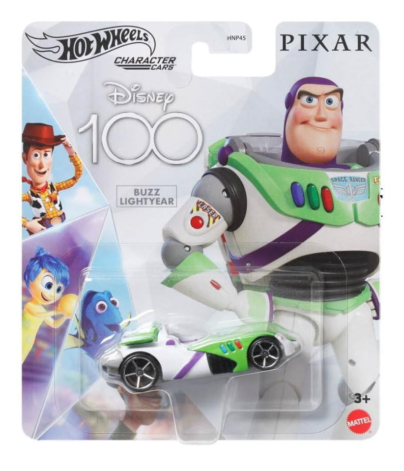 Hot Wheels Disney 100 Collectible Die-Cast Cars, 8-Pack Set, Star Wars, Marvel, Pixar Characters, Ages 3+ HNP45-956D