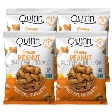 Quinn Gluten Free Peanut Butter Filled Pretzel Nuggets - Made with Real Ingredients, Whole Grain Sorghum, Sea Salt, Vegan, Dairy Free, Non-GMO - 7 Oz (Pack of 4) Yu5 Yu5