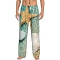 thumbnail image 1 of Kdxio Starfish And Seashell Pattern Men's Pajama Pants, Elastic Waist with Drawstring and Pockets, Comfortable Loungewear-Large, 1 of 6