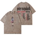 thumbnail image 1 of Peter McPoland Big Lucky Tour Vintage Wash camisetas mujeres hombres moda algodón manga corta Camiseta,7,XL, 1 of 5