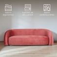 thumbnail image 3 of Ilios Innova | Sofá Kobe de 3 Plazas Color Coral, Diseño Orgánico Acanalado para Sala, Tapicería Suave al Tacto, Ergonómico, Ideal para Descanso y Decoración, 3 of 9