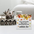 thumbnail image 6 of Zomyto 7"x7" Fall Wood Box Sign Desk Decor Autumn Wood Block Sign Every Leaf Speaks Bliss to Me Sign Autumn Leaves Sign Home, 6 of 6