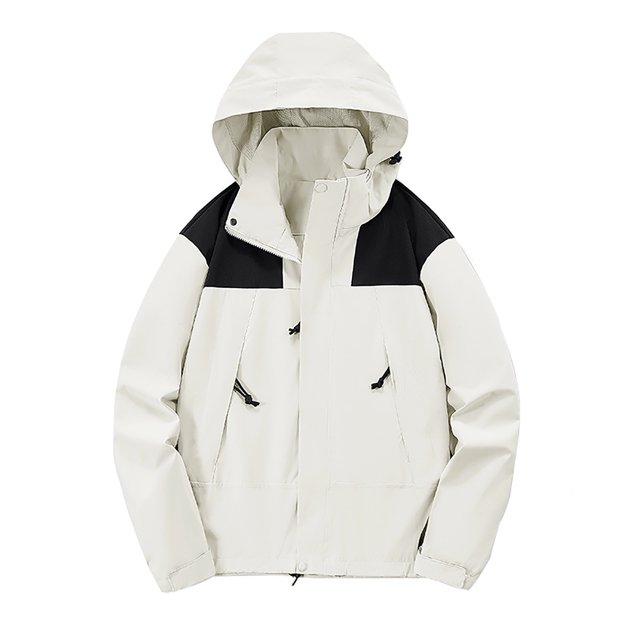 MeetoTime Veste de Pluie Imperméable à Capuche Coupe-Vent pour Femmes avec Poche Zippée
