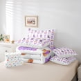 thumbnail image 6 of jejeloiu Purple Coquette Bow 7-Piece Twin Bedding Sets Kids,Cute Western Cowgirl Boot Pattern Bedding Comforter Set For Girls,Reversible, 6 of 7