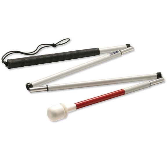 Ambutech 4-Sec Folding Graph Cane- Marshmallow Roller- 46in
