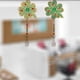 thumbnail image 3 of Paquete de 2 pinturas de diamantes, adorno de ventana artesanal, candelabro de cristal, colgante de carillón de viento para el jardín del hogar, 3 of 5